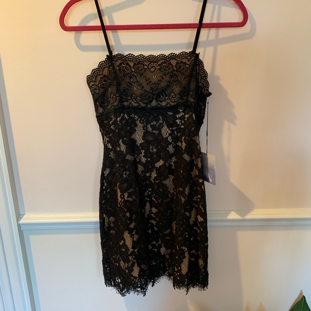Revolve Majorelle black lace dress